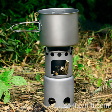 Utomhus camping mini BBQ Titanium spis